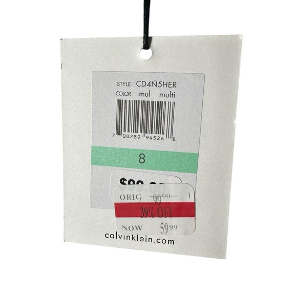 Calvin Klein Women's 8 Multicolor Scoop Neck Racerback Striped Maxi Dress‎ #Y6-1 - Picture 6 of 12